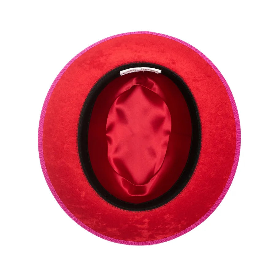 Classic Center-Creased Fedora-King (Hot Pink)