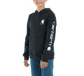 Boys' Long-Sleeve Fleece Hoodie - Black