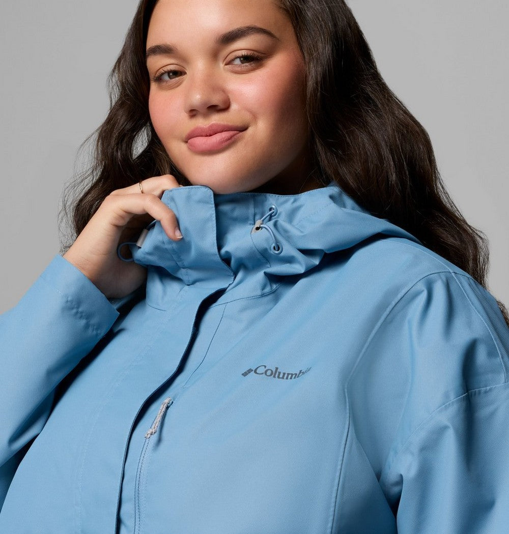 Women's Plus Size Waterproof Rain Jacket - Navy
