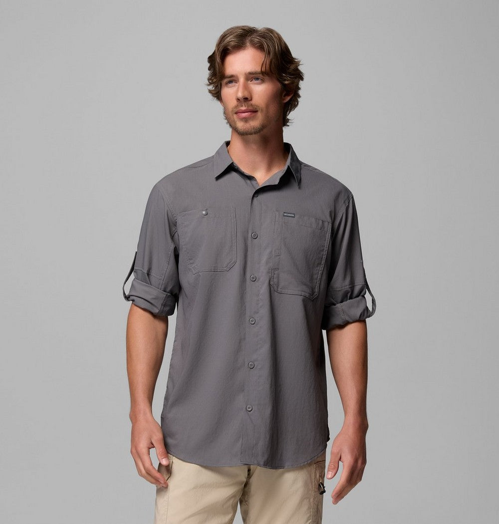Men's UPF 100 Utility Long Sleeve Shirt - Gray