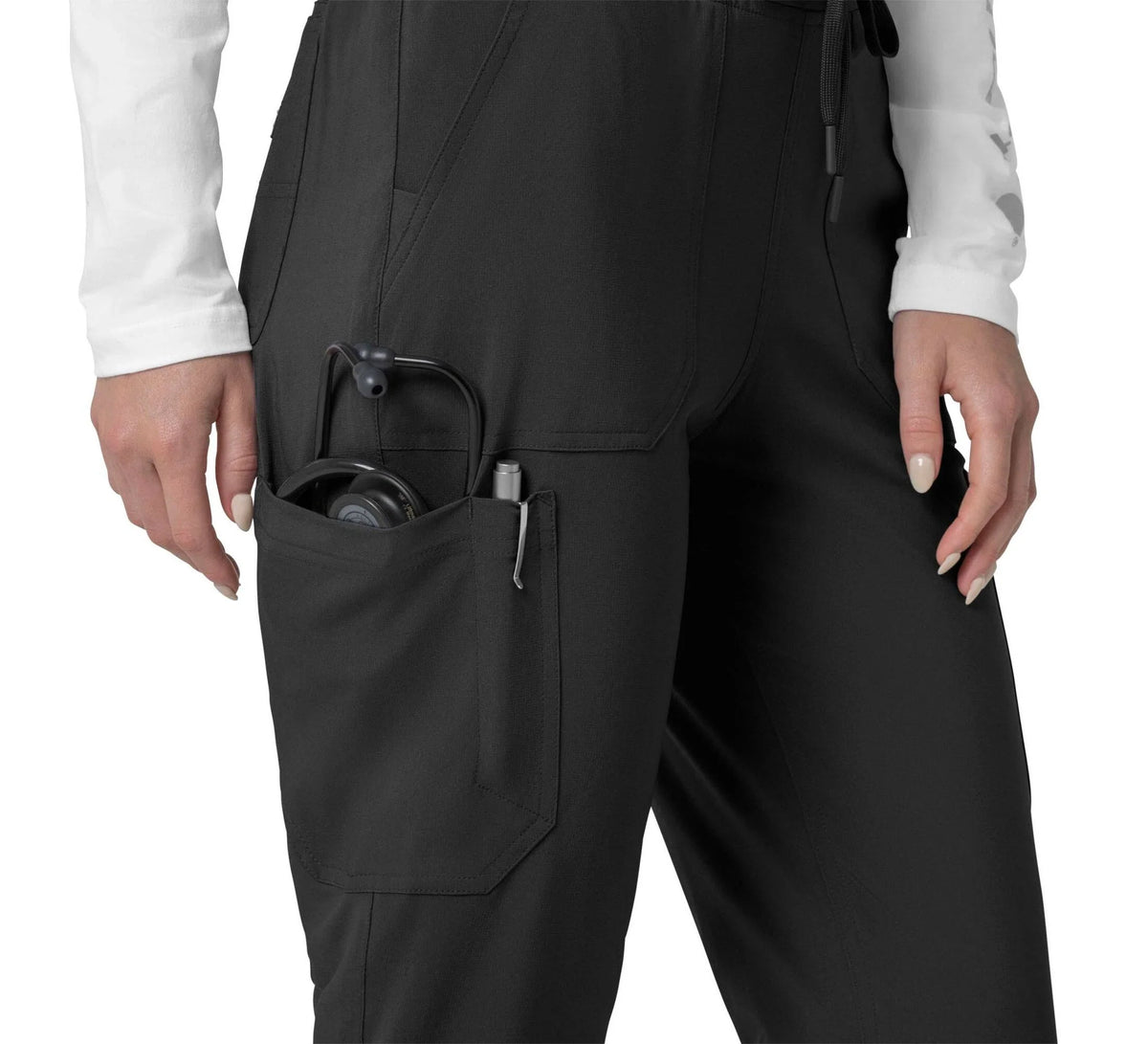 Women's Stretch Cargo Jogger Scrub Pants - Pink