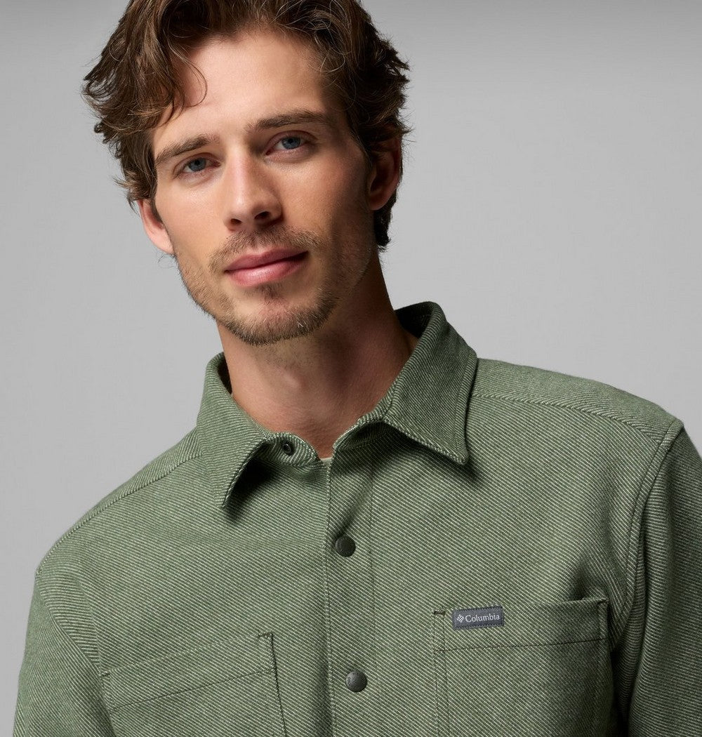 Men's Long-Sleeve Knit Snap Shirt - Black