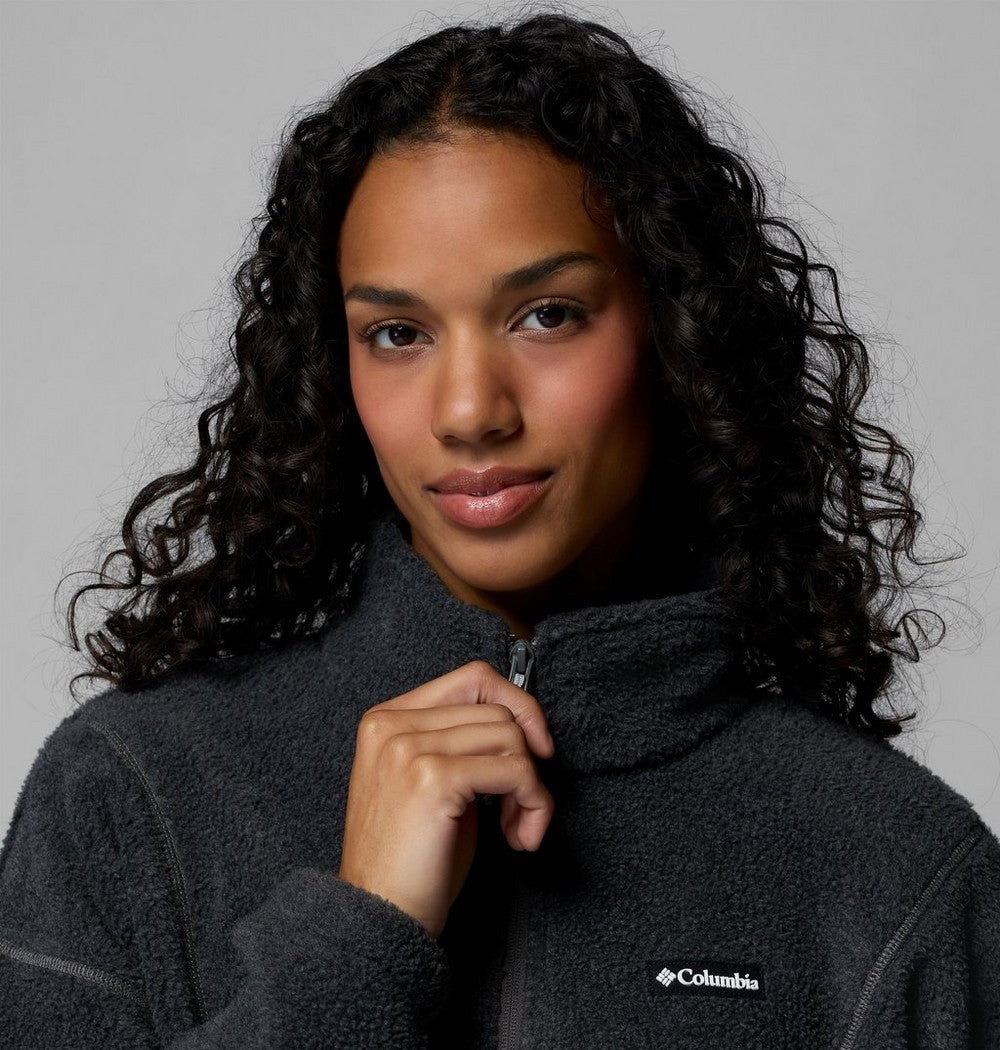 Women's Fleece Half-Zip Pullover - Blue Grey