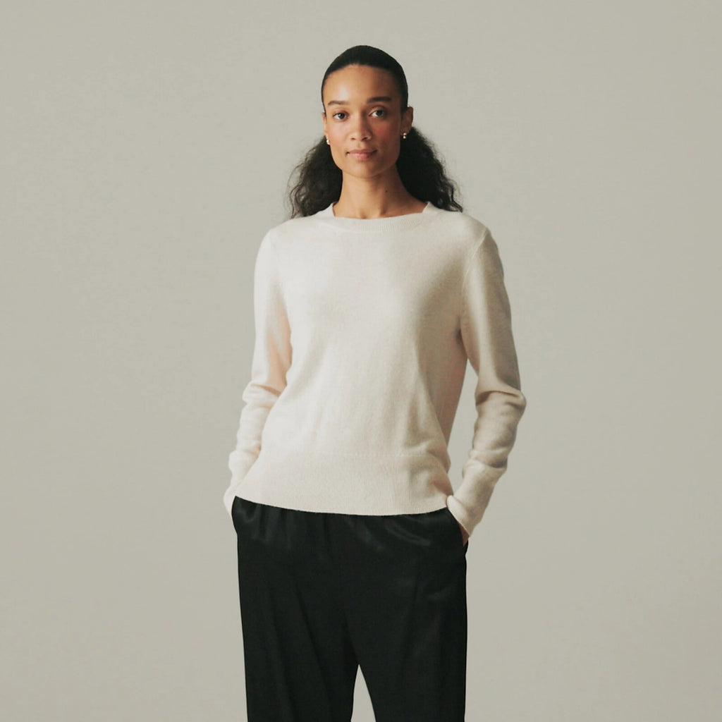 Cashmere Classic-Fit Crewneck Sweater - Black