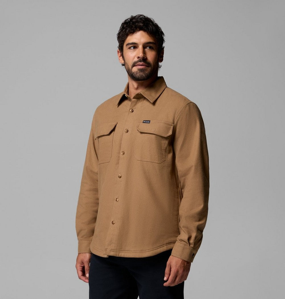 Men's Tall Fleece-Lined Shirt Jacket - Blue