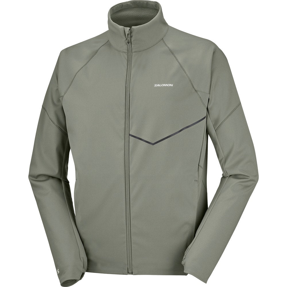 Men's Wind-Resistant Running Softshell Jacket - Black