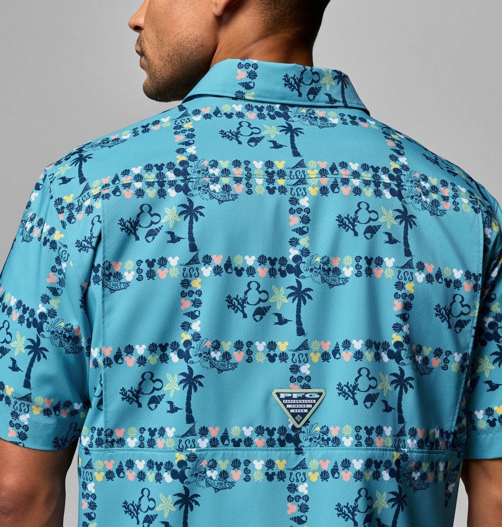 Men's Tropical Print Sun Shirt - Blue