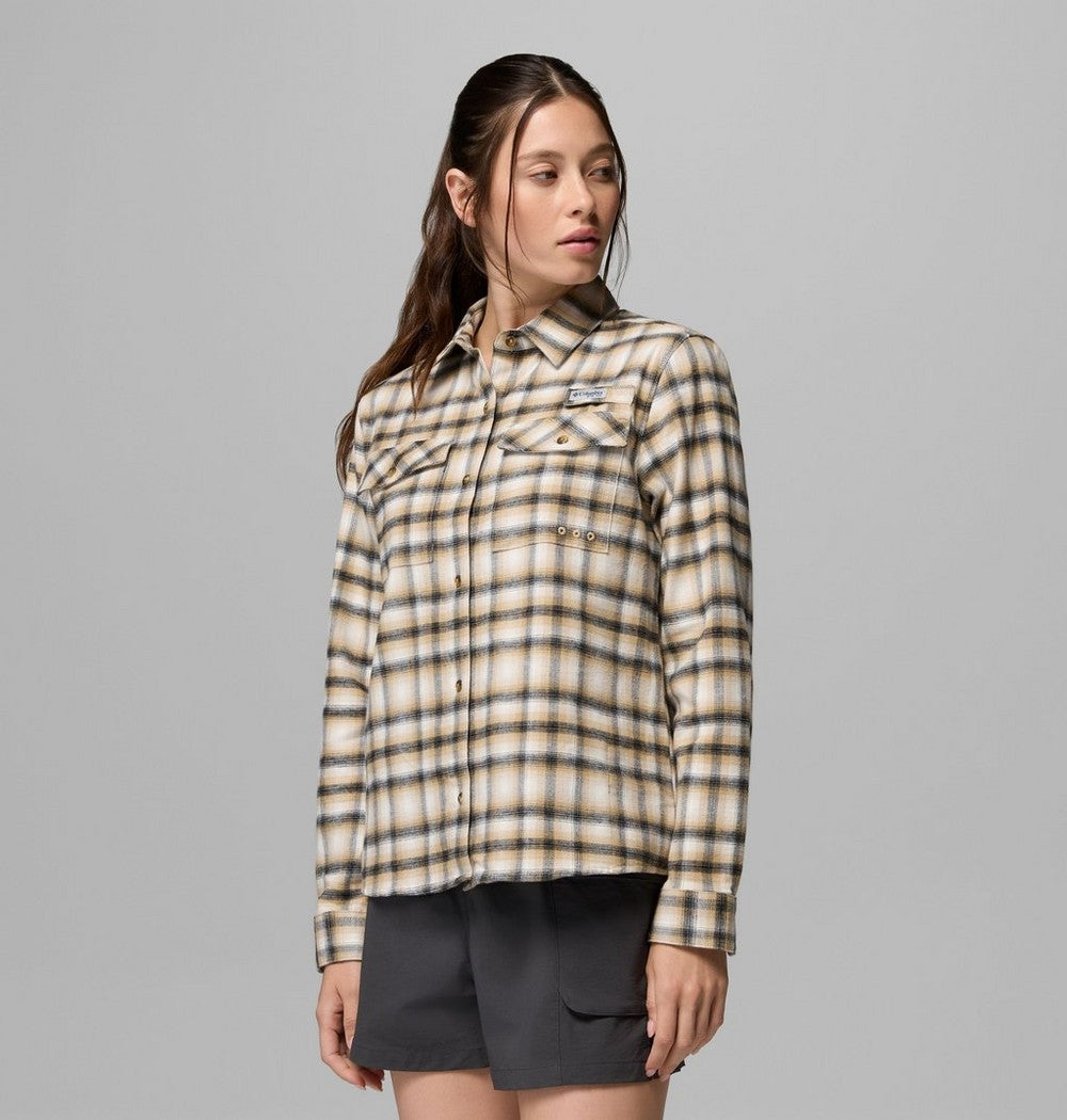 Women's Stretch Fishing Flannel Shirt - Plaid