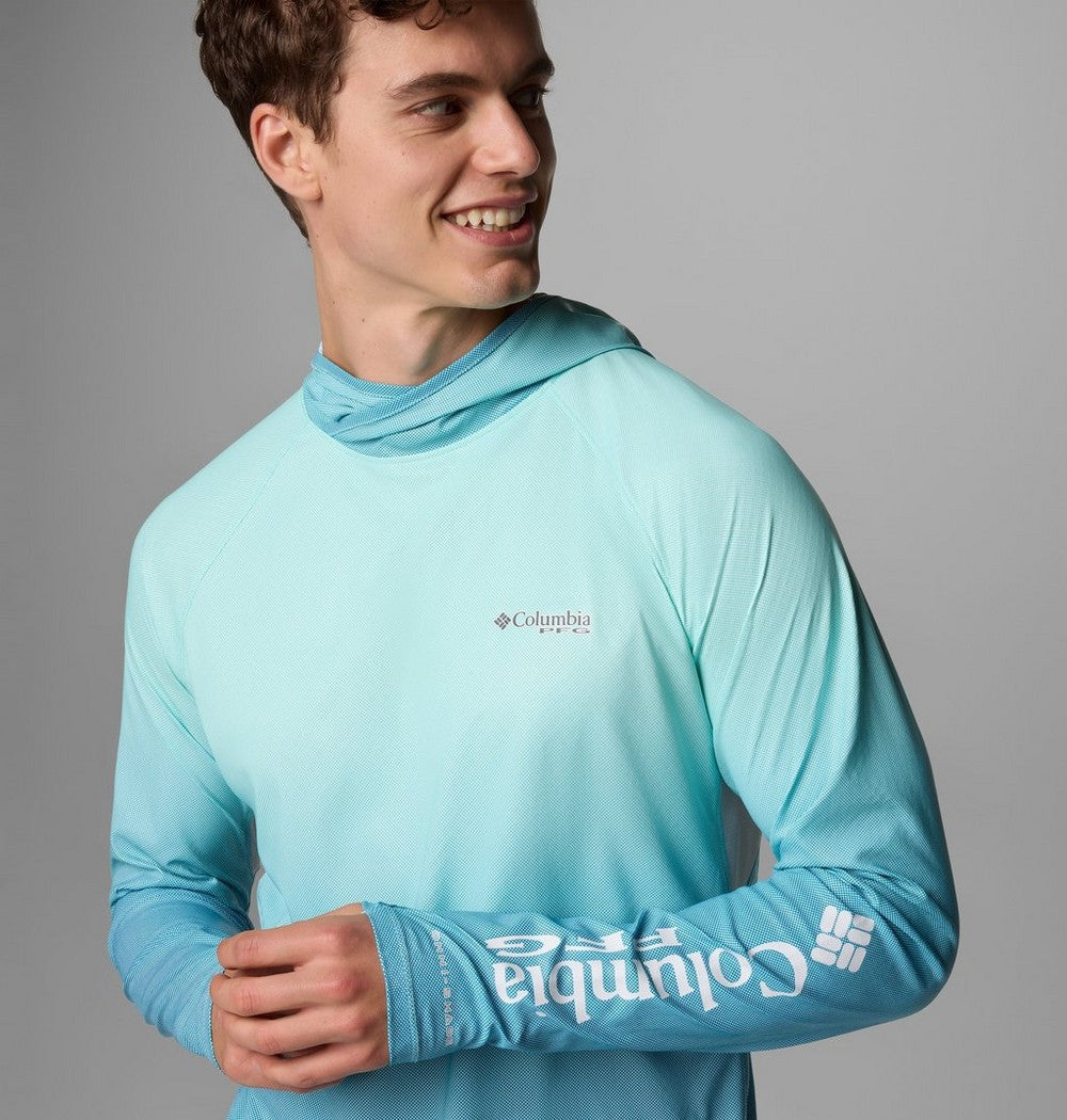 Men's UPF 50 Cooling Fishing Hoodie - Blue