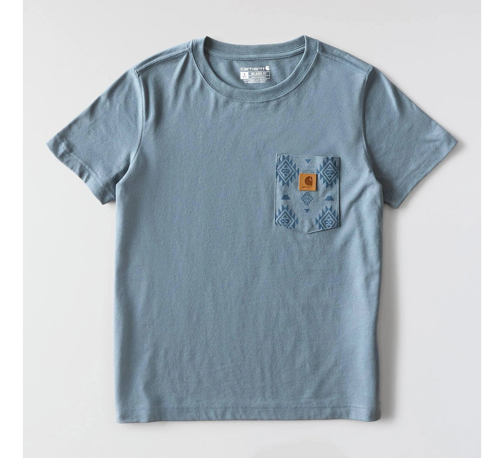 Women's Printed Pocket T-Shirt - Blue