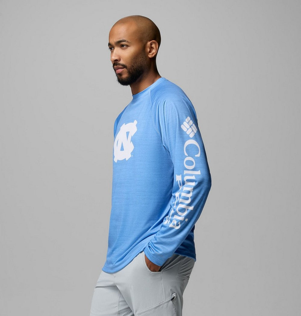 Men's Heather Long-Sleeve Team Logo Shirt - Light Blue