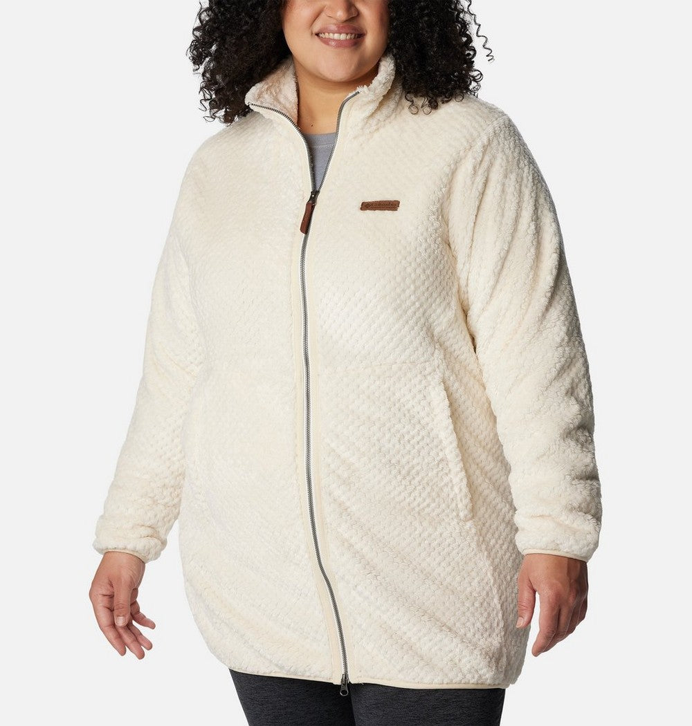 Women's Plus Long Full-Zip Fleece Jacket - Blue
