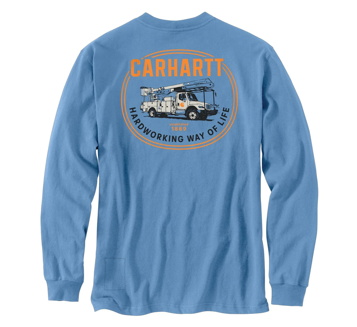 Men's Flame-Resistant Long Sleeve Graphic T-Shirt - Blue