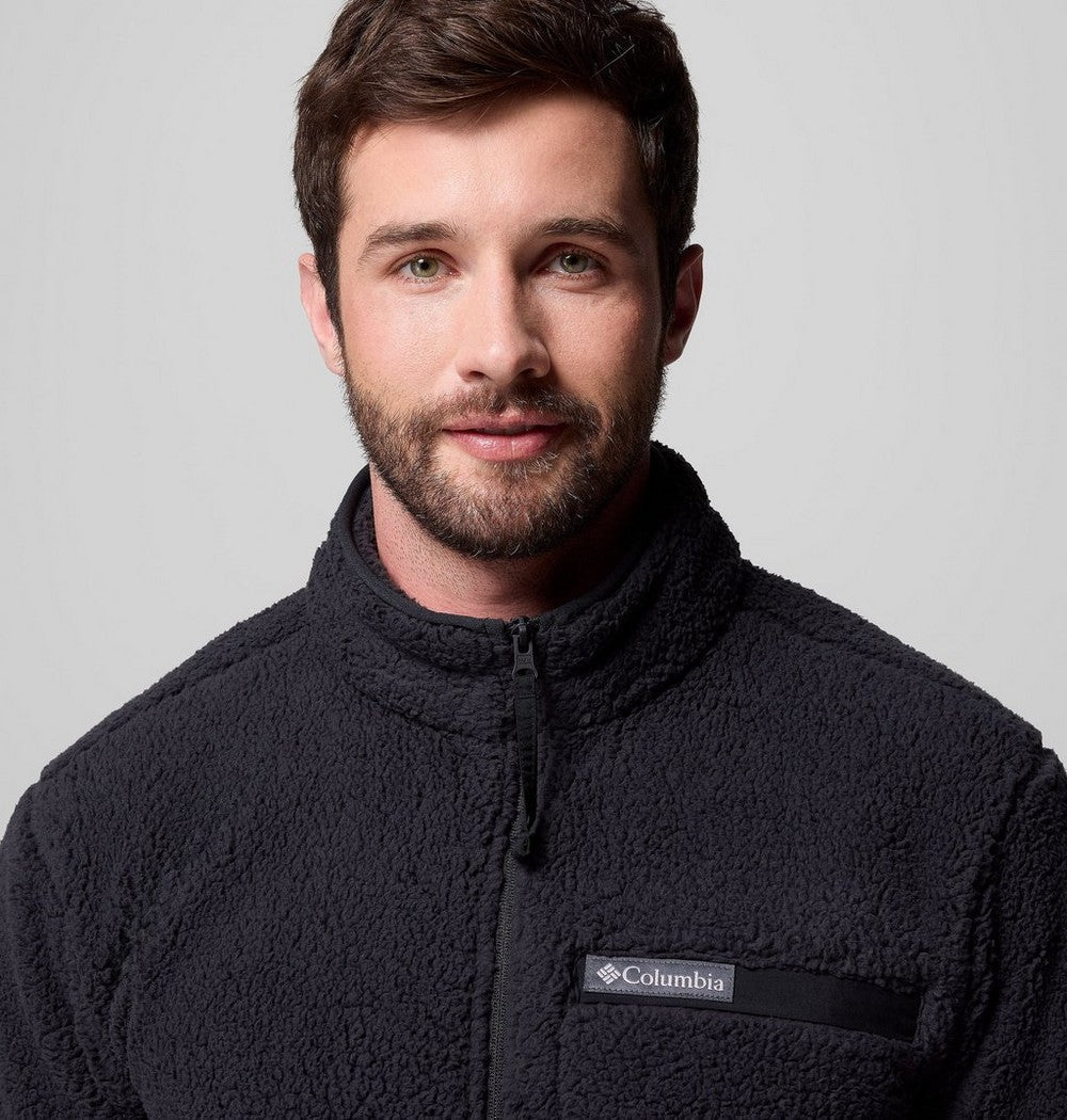 Men's High-Pile Full-Zip Fleece Jacket - Navy