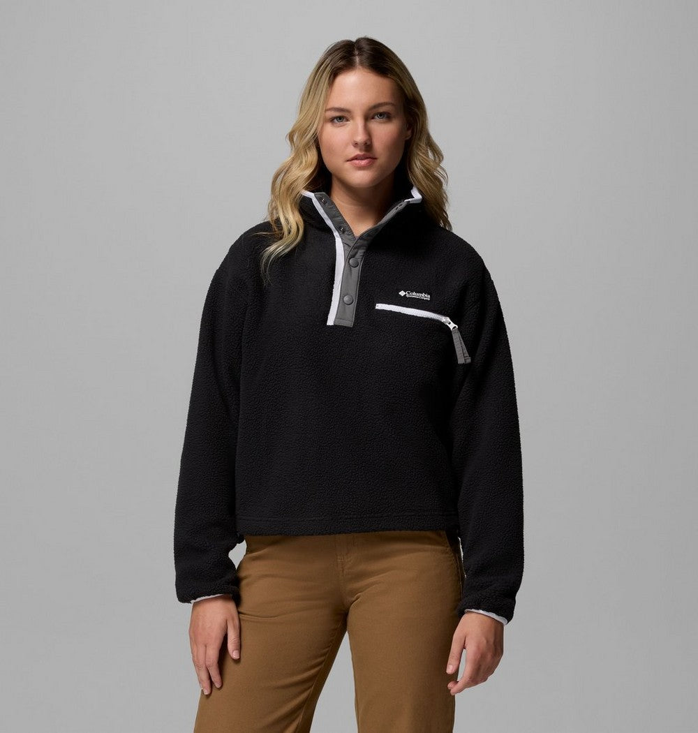 Women's Cropped Half-Snap Fleece Pullover