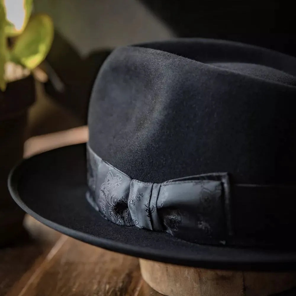 Bespoke Handmade Fedora - Special Hat Band-Black