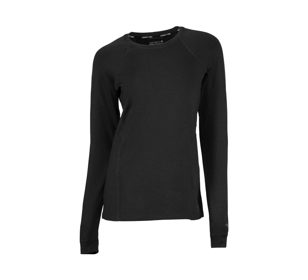 Women's Heavyweight Stretch Thermal Crew Top - Black