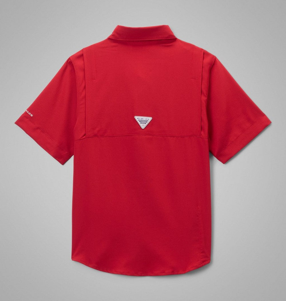 Kids' Short Sleeve Fishing Shirt - Red