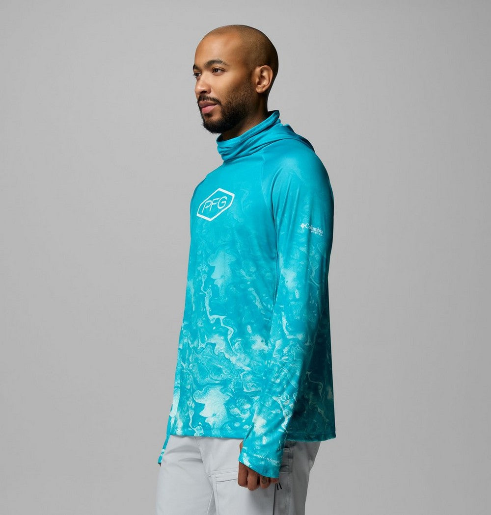 Men's Ventilated UPF 50 Sun Hoodie - Teal