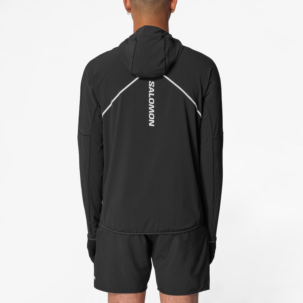 Men's Half-Zip Running Hoodie - Tan