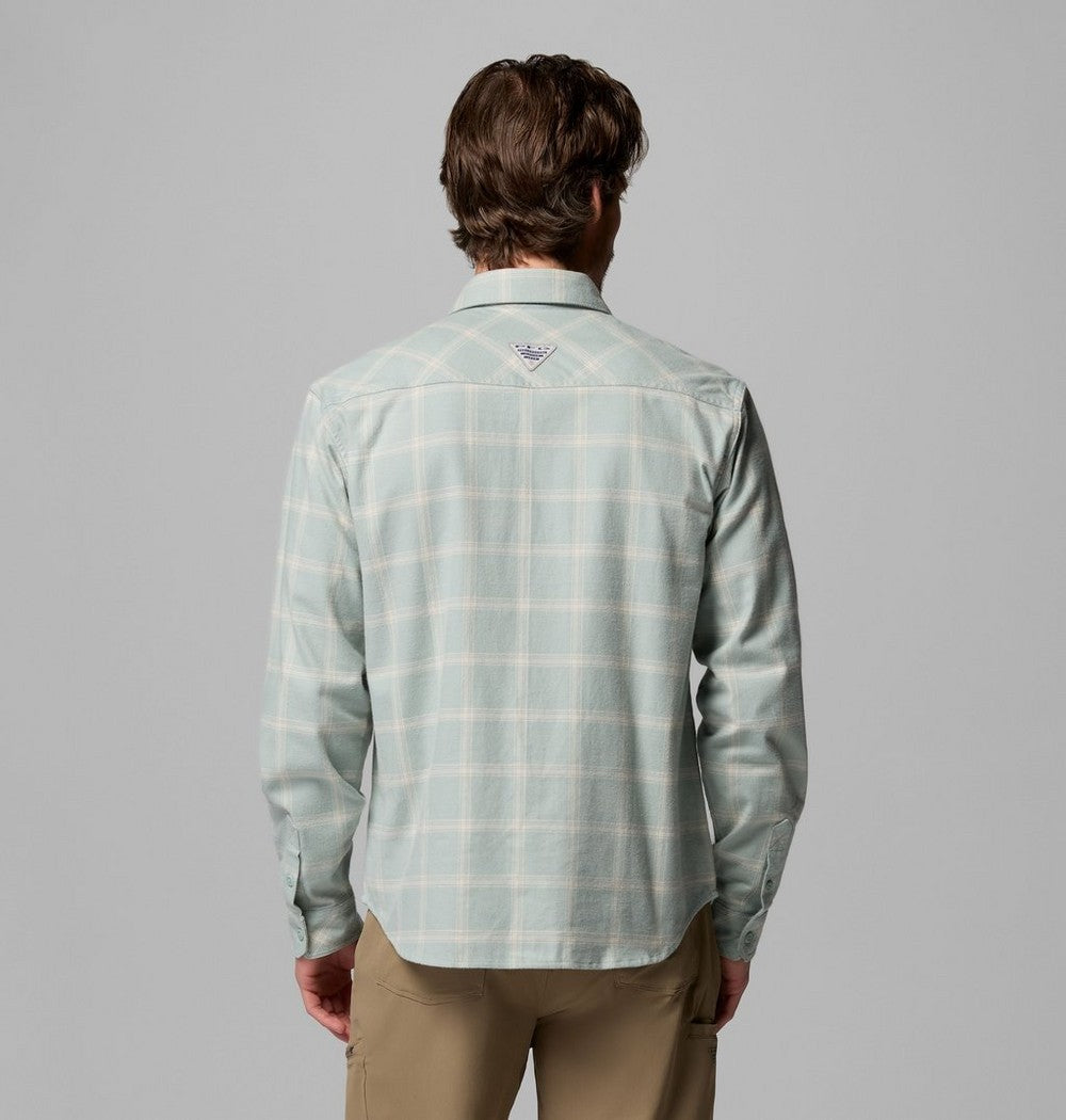 Men's Stretch Cotton Fishing Flannel Shirt - Blue