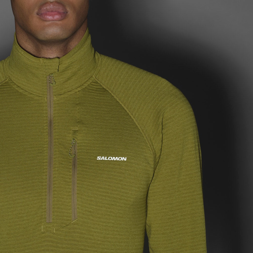 Men's Lightweight Half-Zip Fleece - Brown