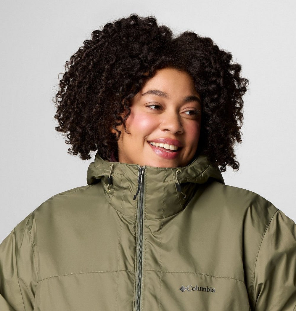 Women's Sherpa-Lined Rain Jacket - Green