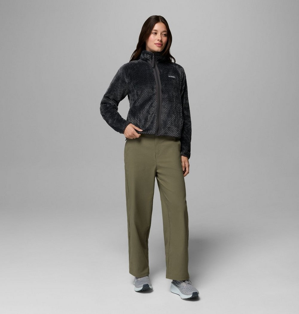 Women's Cropped Sherpa Full-Zip Fleece - Green