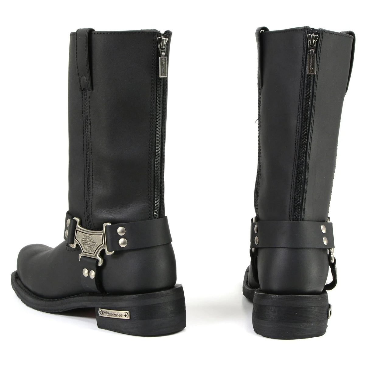 Men's Harness Motorcycle Boots - Black