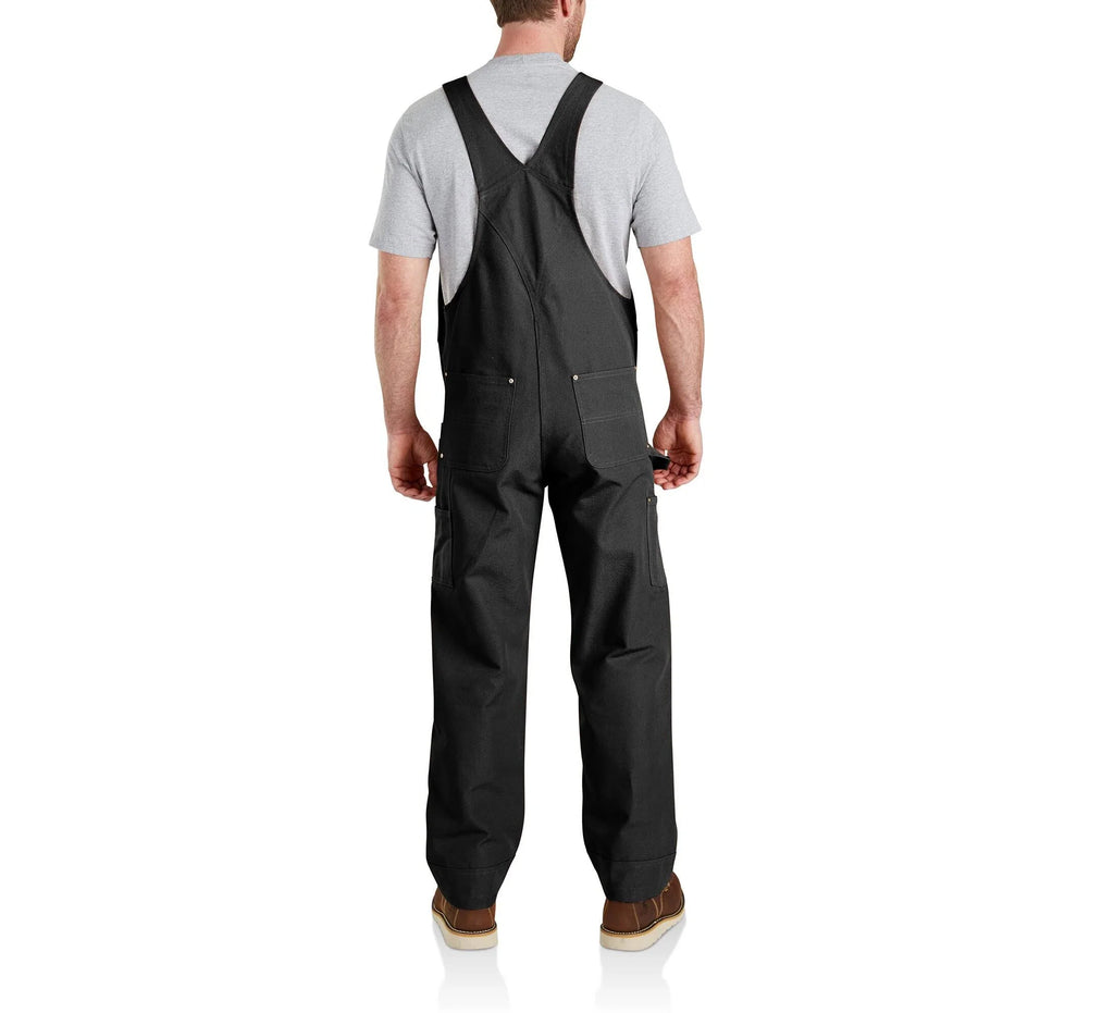 Men's Cotton Canvas Bib Overalls - Black