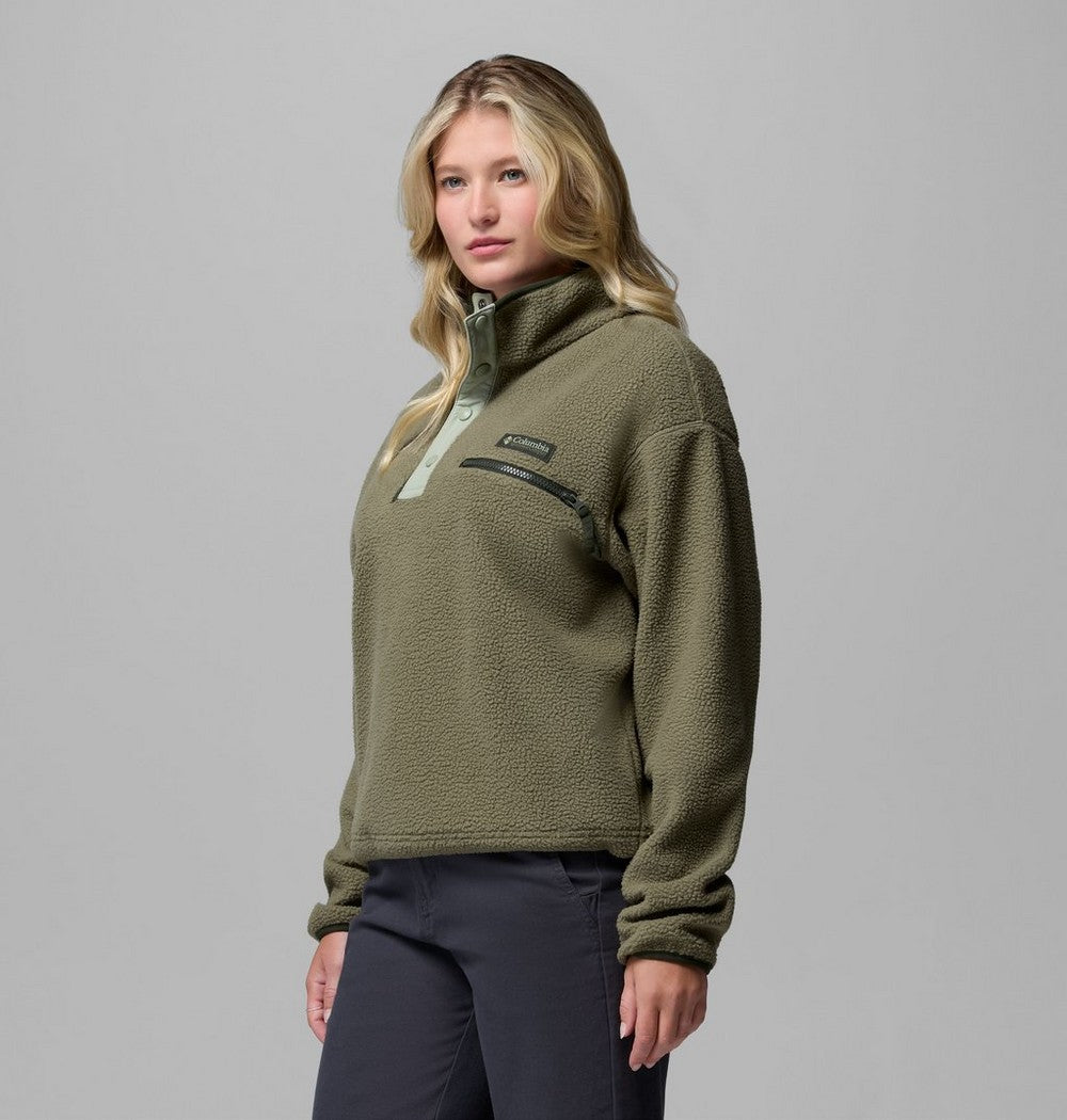 Women's Cropped Half-Snap Fleece Pullover