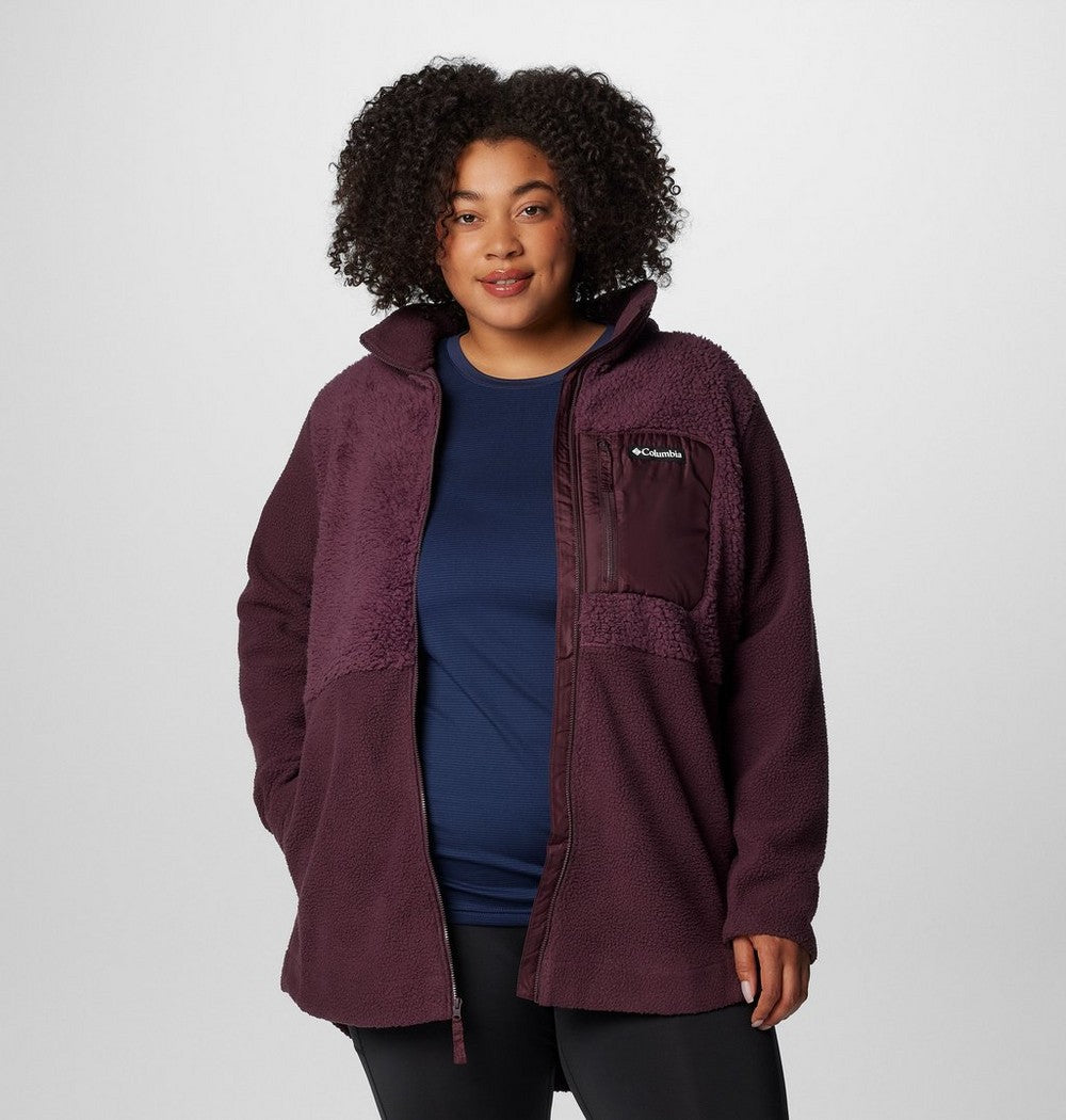 Women's Plus Sherpa Full-Zip Fleece - Grey