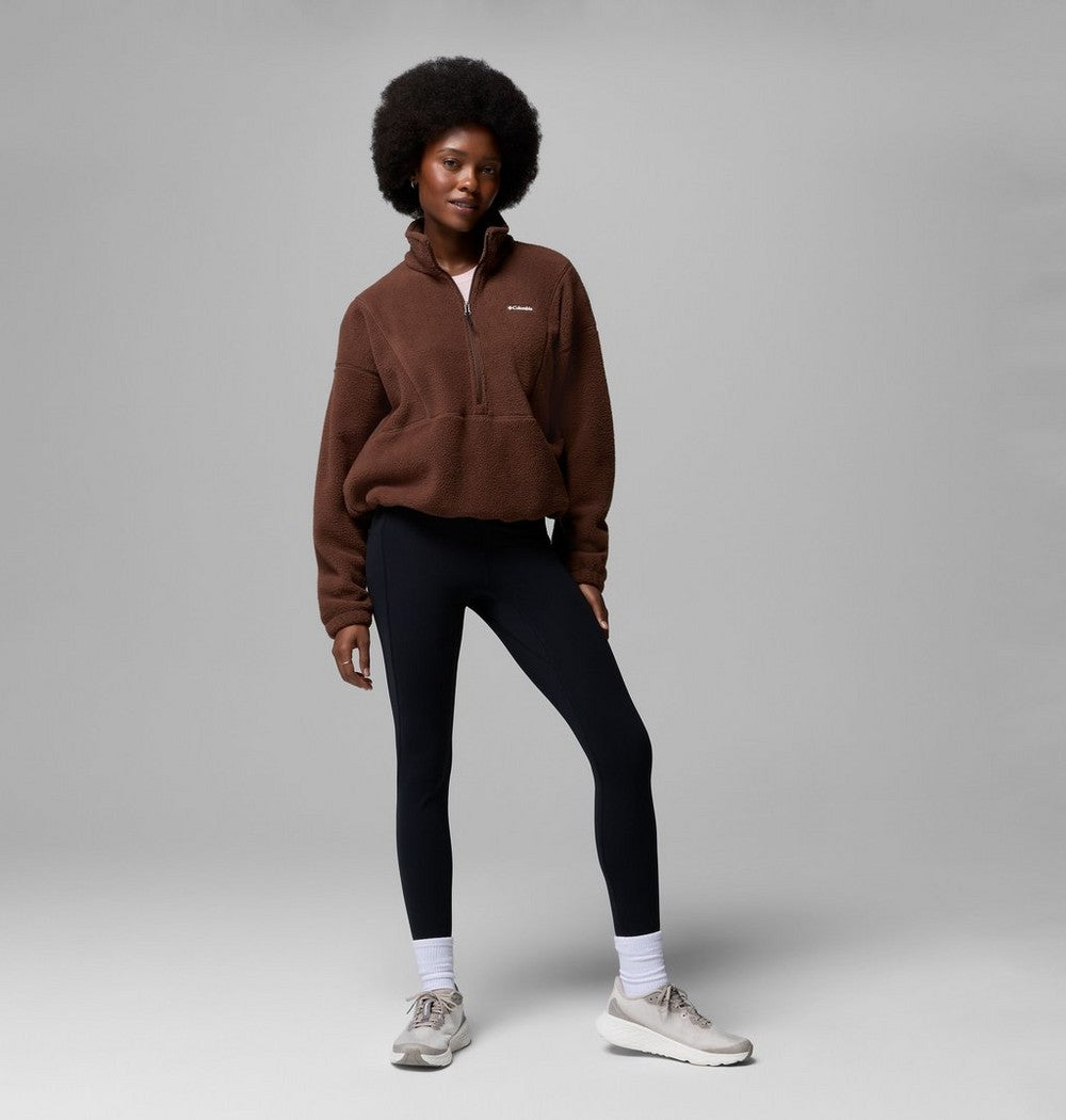 Women's Fleece Half-Zip Pullover - Blue Grey