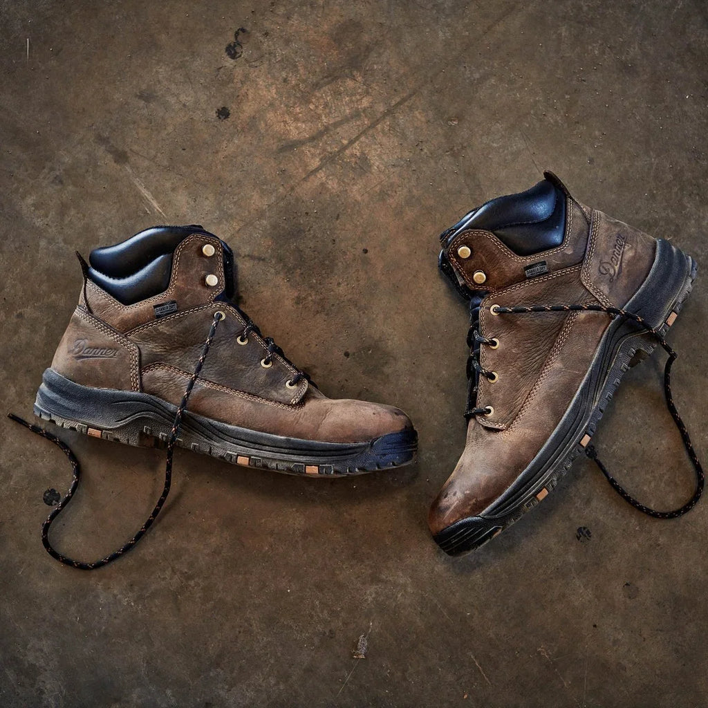 Women's Aluminum Toe Waterproof Work Boot - Brown