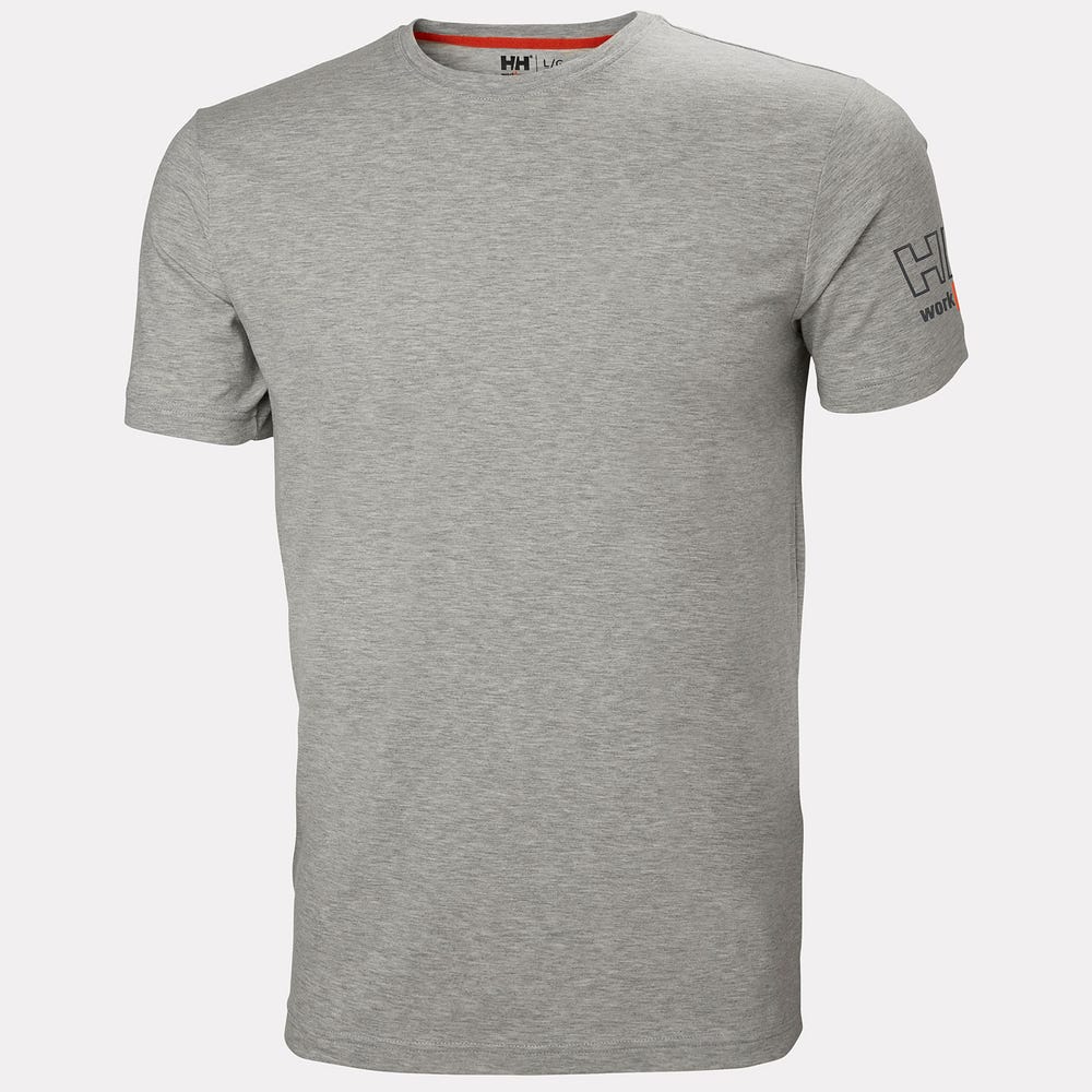Cotton Stretch Work T-Shirt - Gray