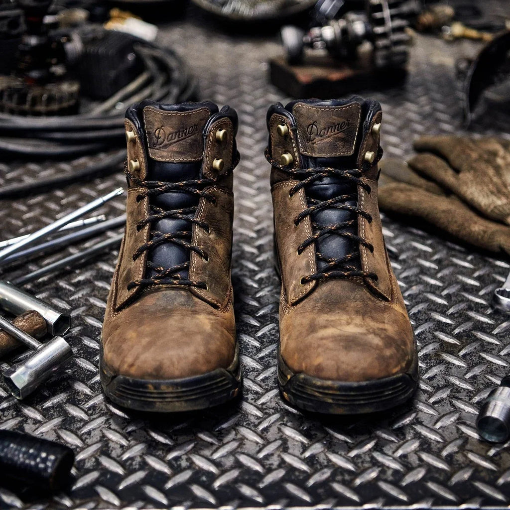 Women's Aluminum Toe Waterproof Work Boot - Brown