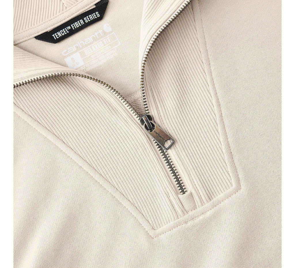 Women's Half-Zip Pullover Sweatshirt - Aqua
