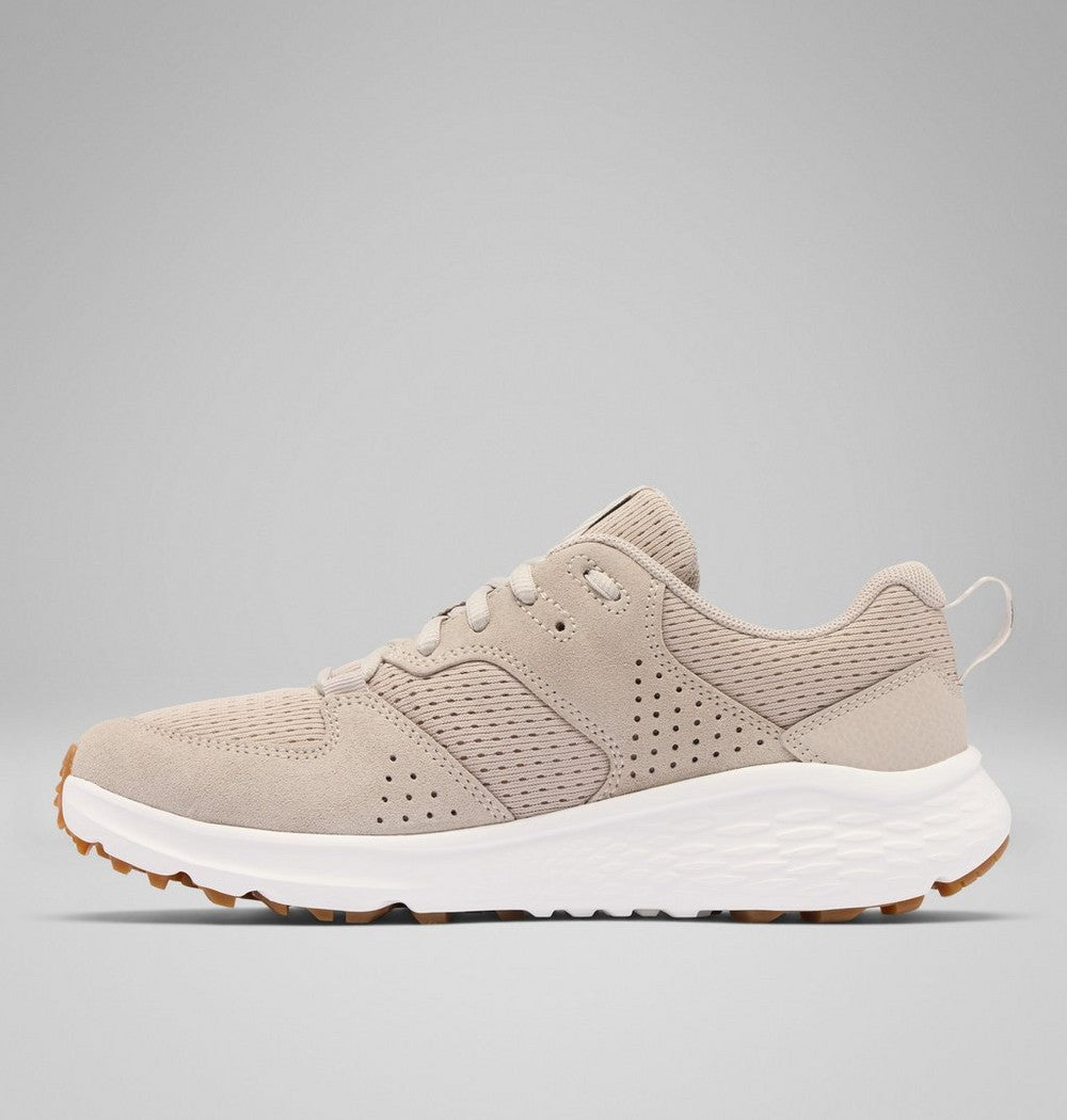 Women's Mesh And Suede Walking Shoe - Beige