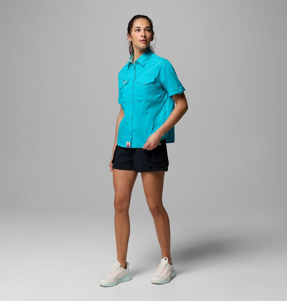Women's Short Sleeve Fishing Shirt - Navy