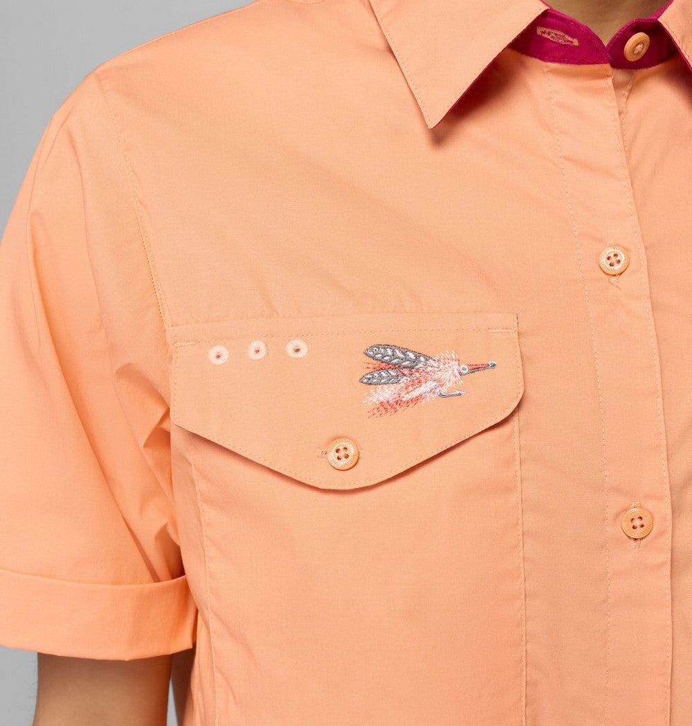 Women's Short Sleeve Fishing Shirt - Navy