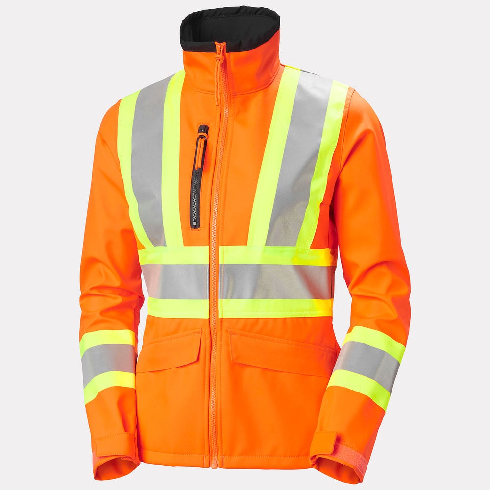Women's High-Visibility Softshell Work Jacket - Yellow