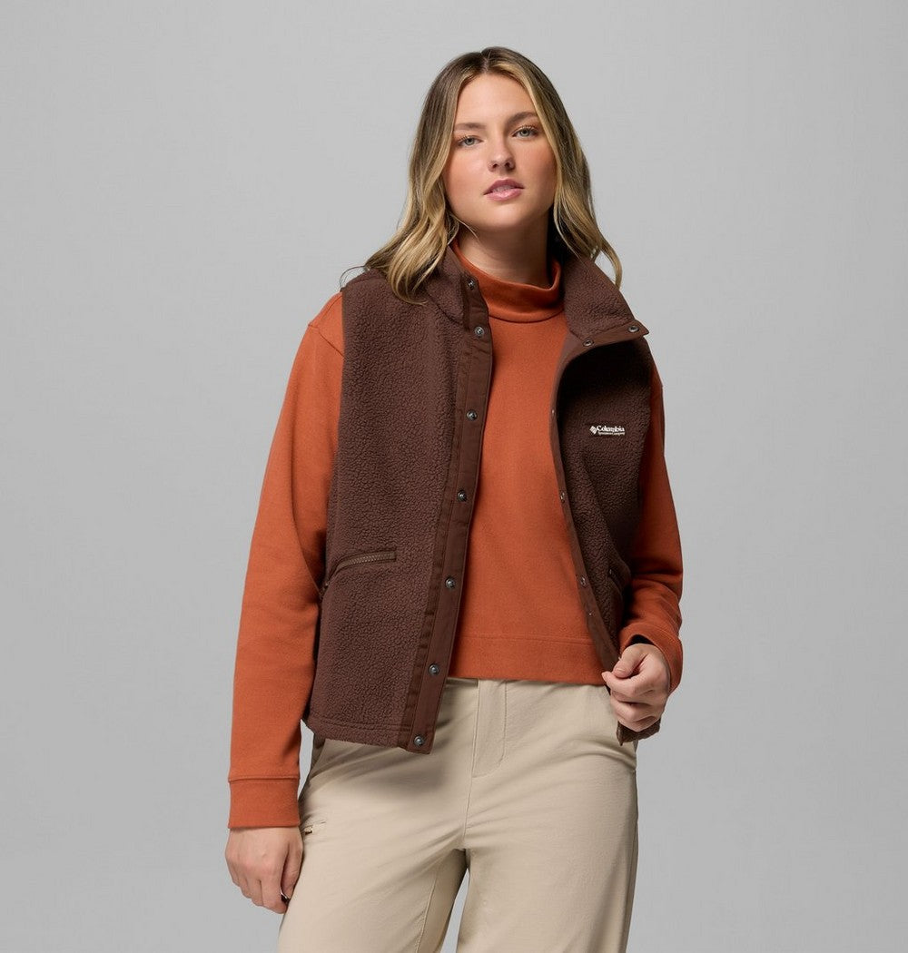 Women's Sherpa Fleece Vest - Black