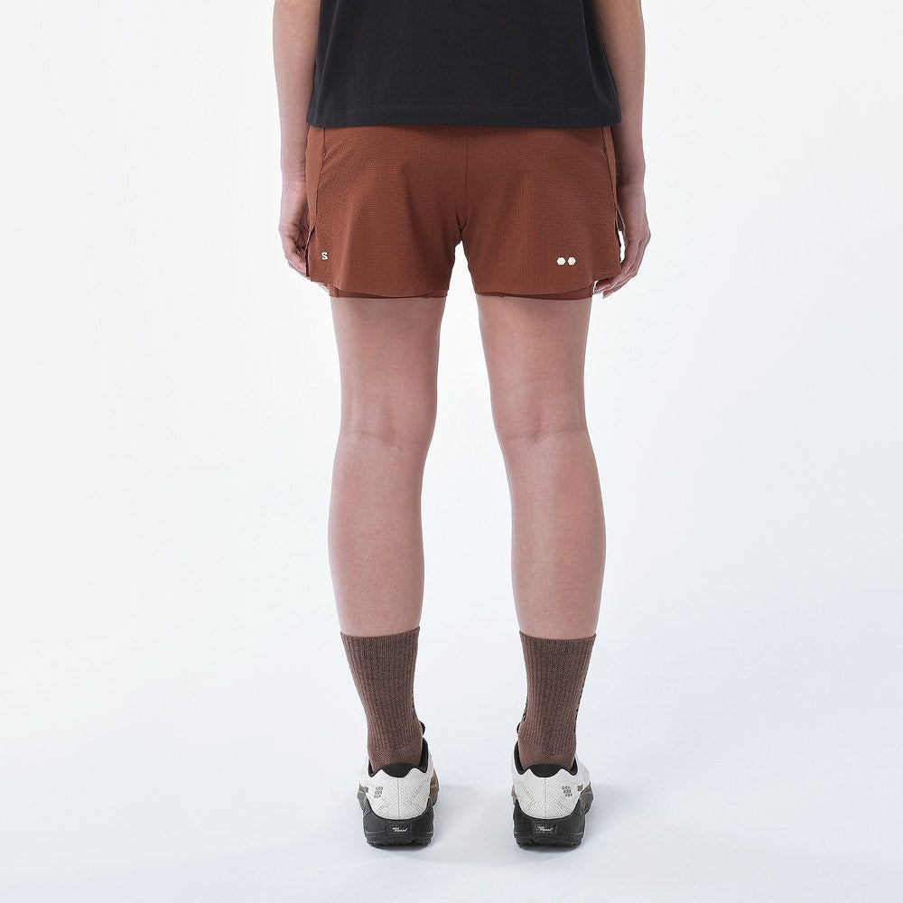 Women's 5-Inch 2-In-1 Trail Shorts - Burnt Umber