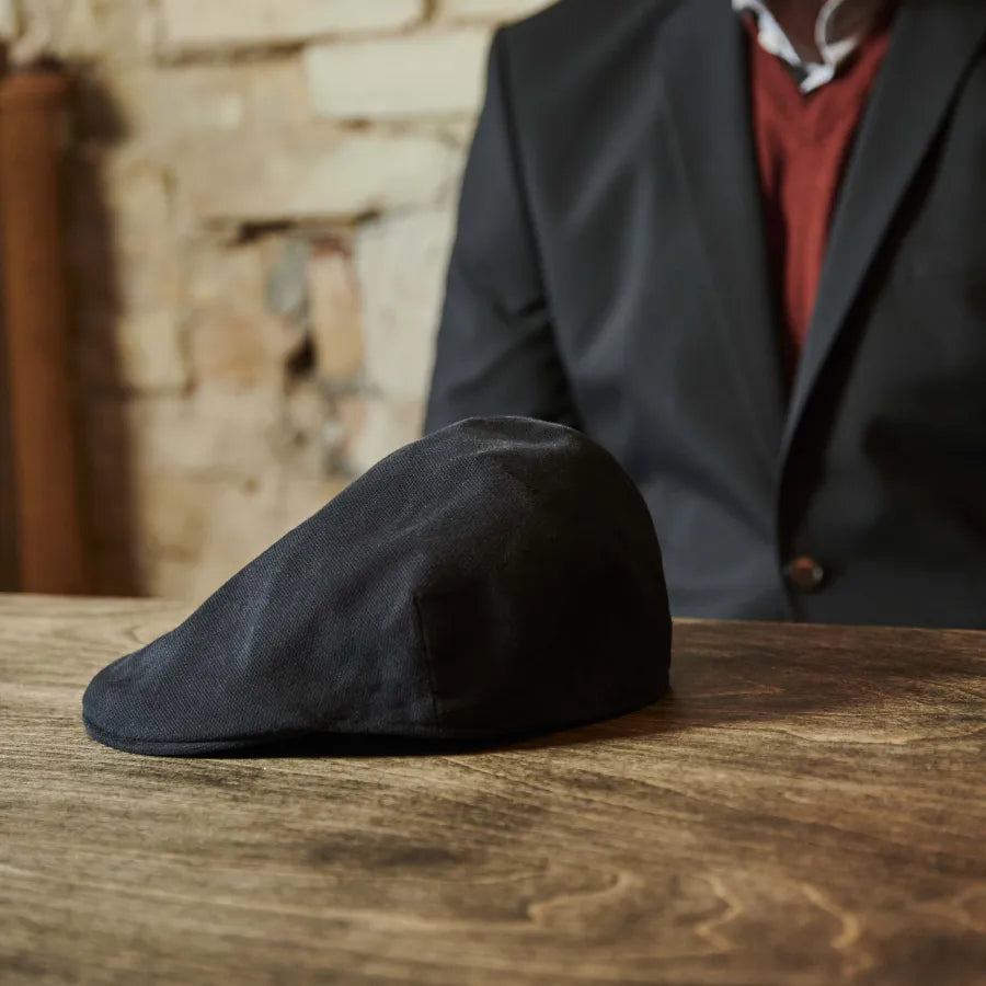 Mario Black Moda Flat Cap