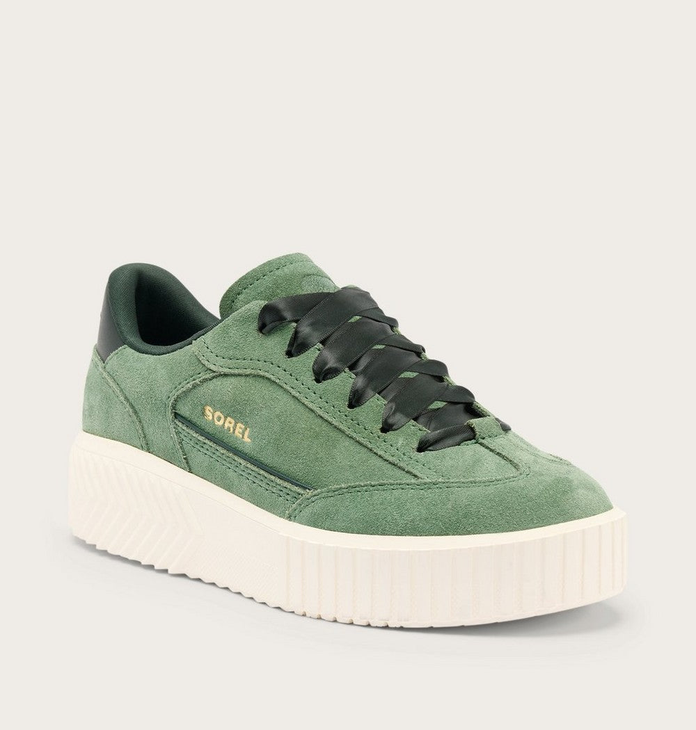 Women's T-Toe Leather Sneaker - Green