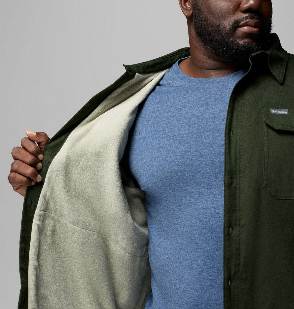 Men's Big Fleece-Lined Shirt Jacket - Blue