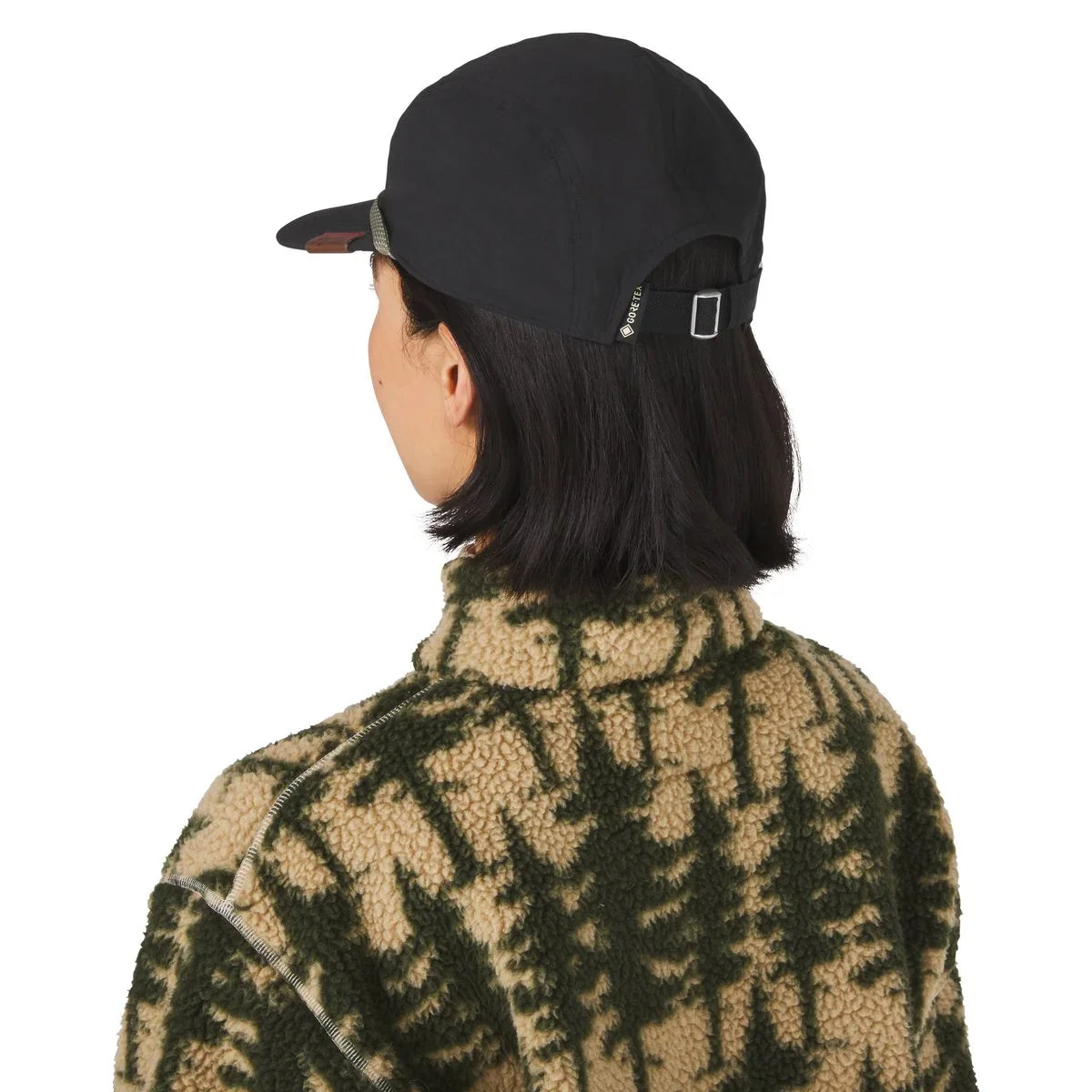 Waterproof Crushable Five-Panel Cap - Black