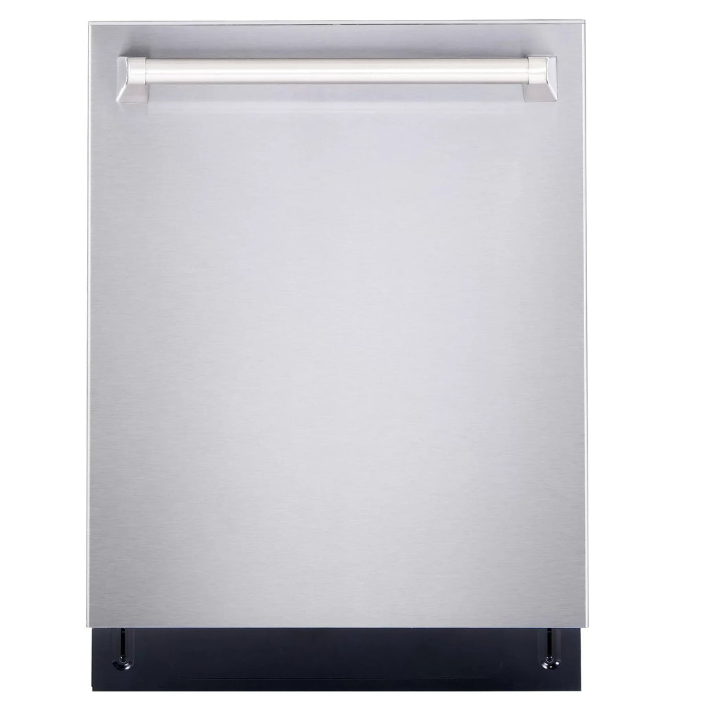Cosmo 4-Piece Kitchen Appliance Package With 30 in Electric Range, 30 in Wall Mount Hood, 24 in Dishwasher And French Door Refrigerator