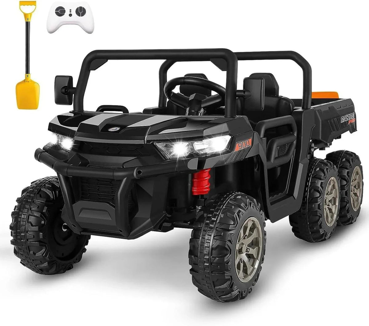 24V 6-Wheel UTV Ride-On With Dump Bed And 4WD Power