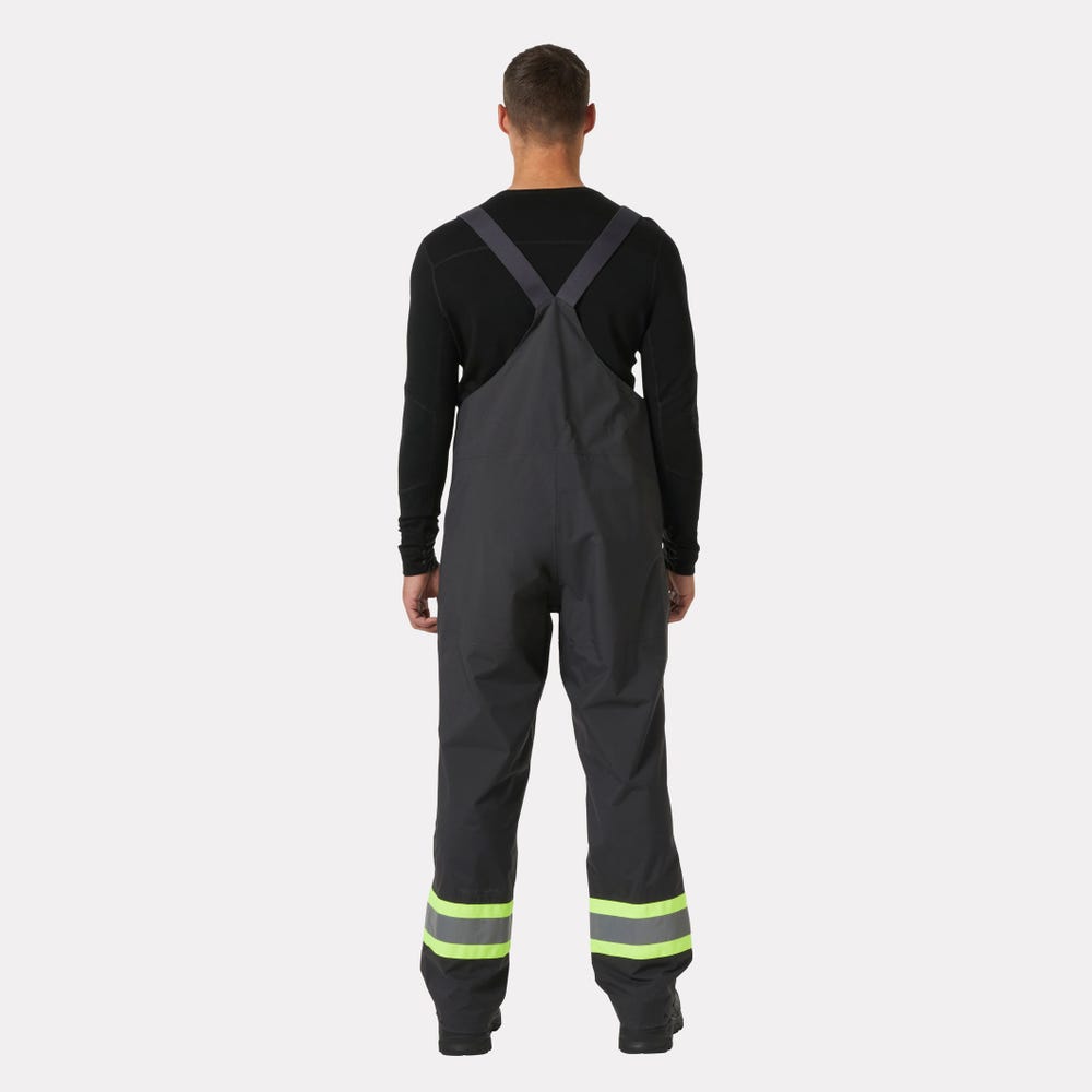 High-Visibility Waterproof Shell Bib Pants - Orange